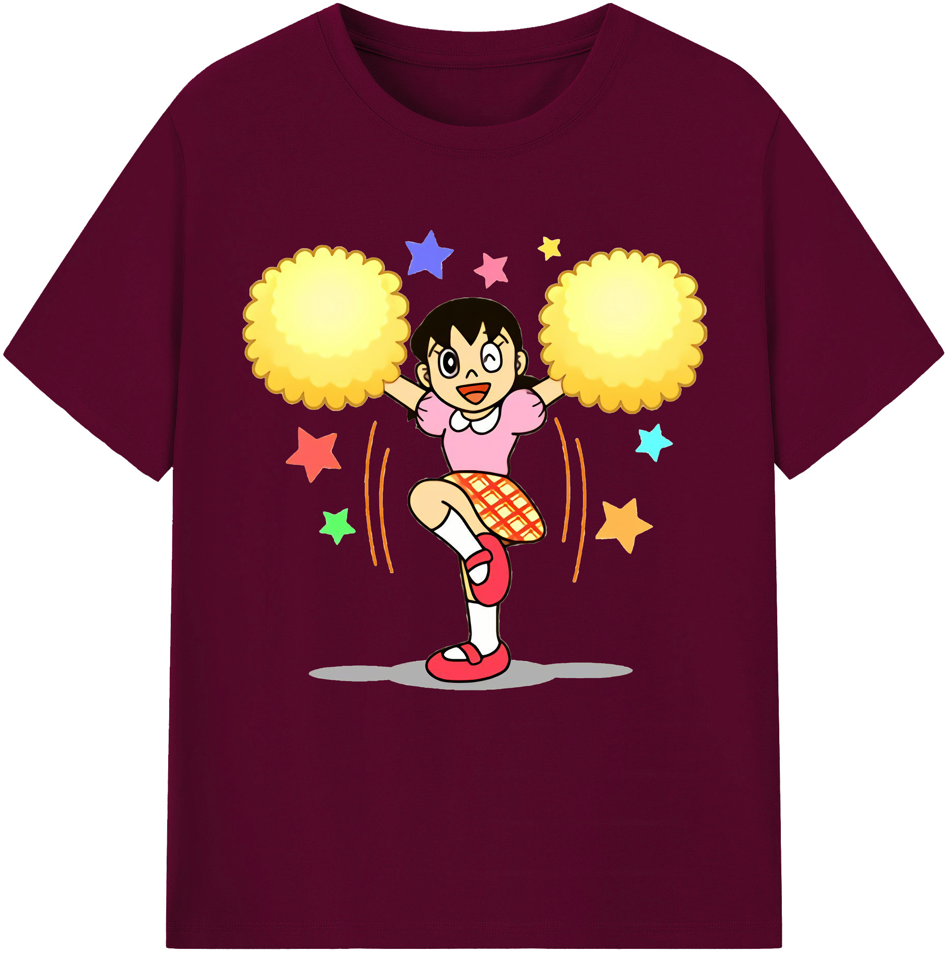 （画像用） ドラえもん みなもと しずか Doraemon Shizuka Minamoto レディースカジュアルプリントTシャツ（綿100％）